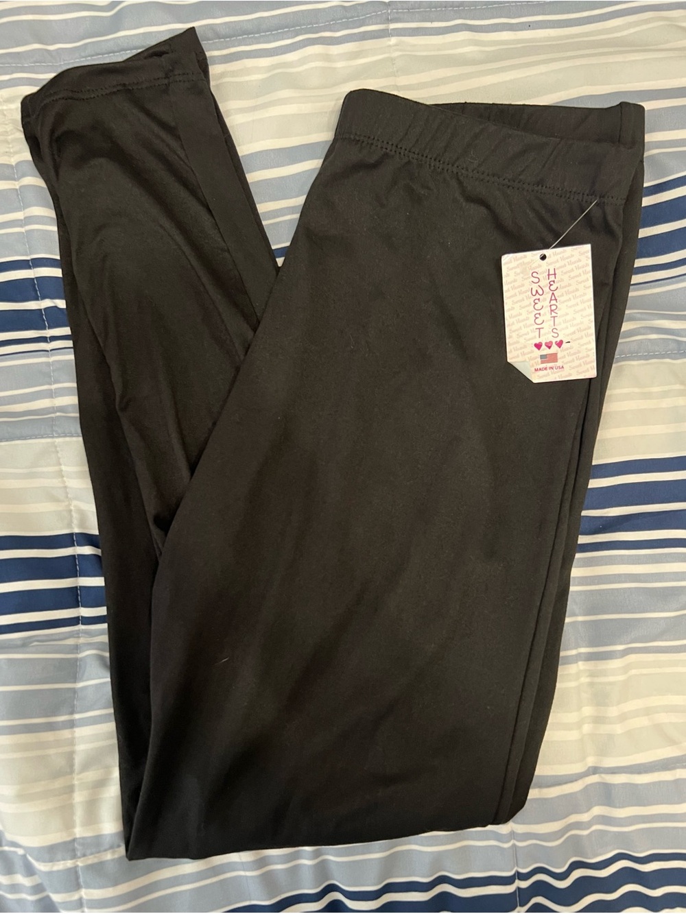 Sweet Heart Rose Women's Black Stretch Leggings